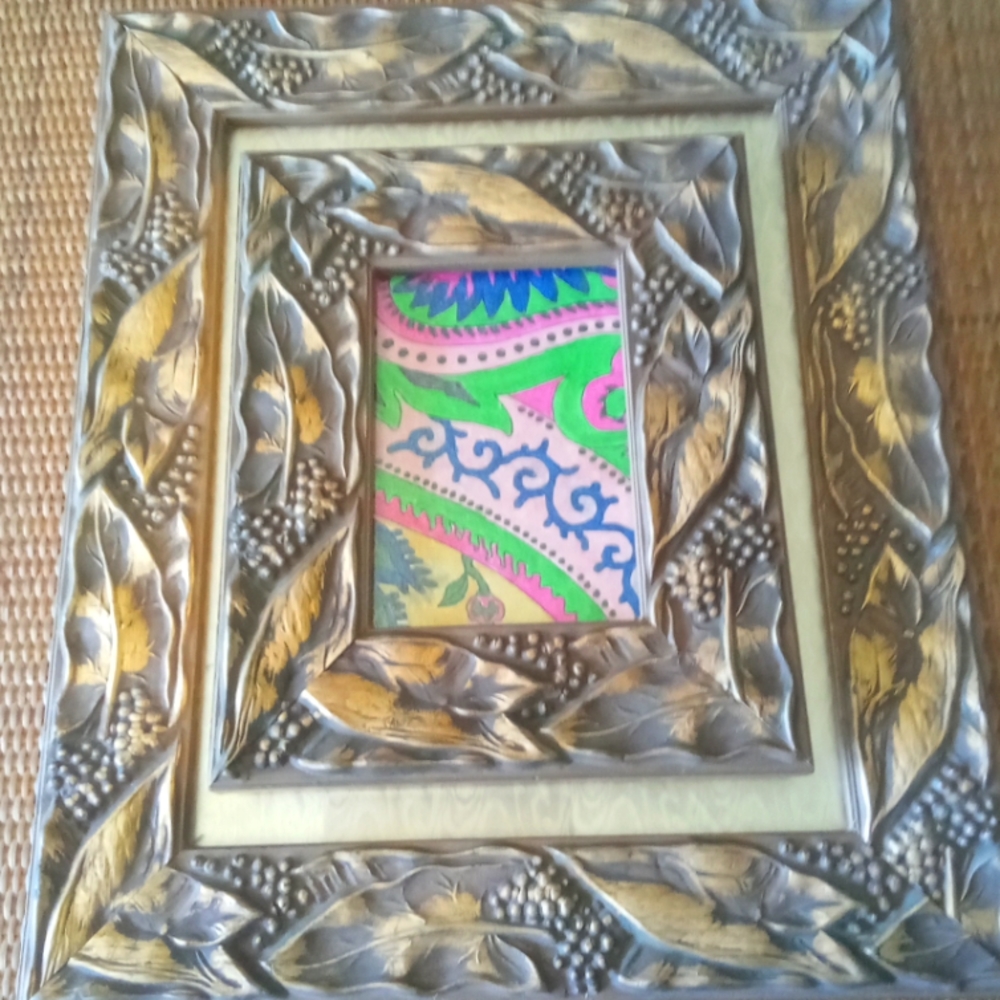 2 very pretty carved wood picture frames